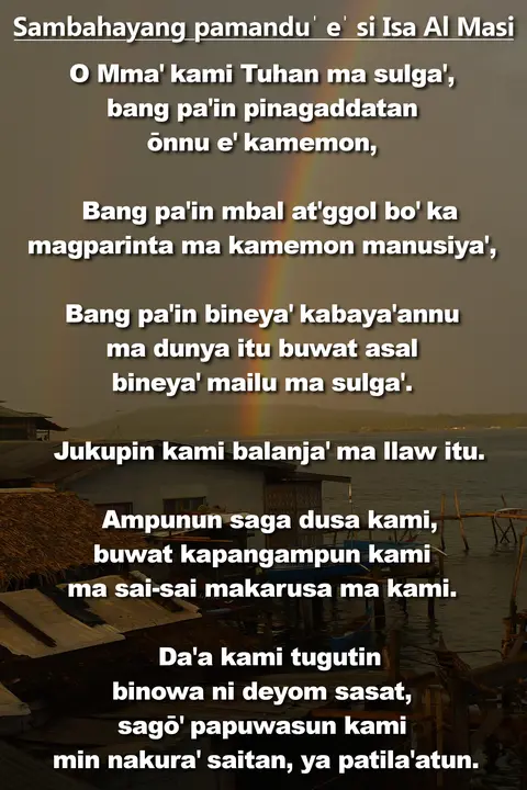 Sambahayang Pamanduꞌ eꞌ si Isa